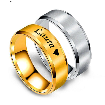 Gyűrű Unisex Egyszerű arany sebészeti acél
