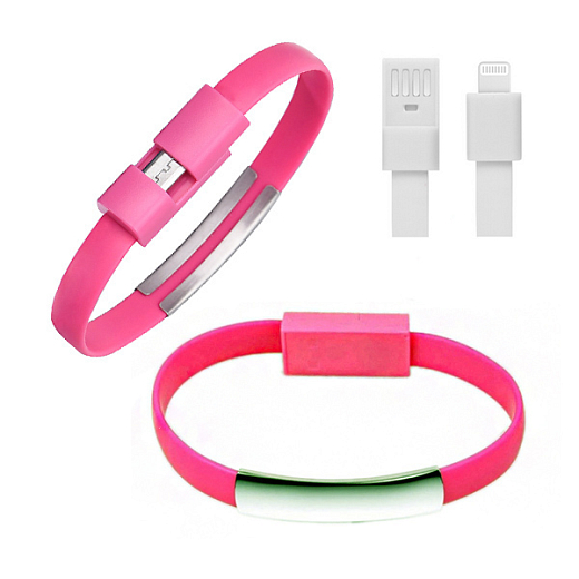 Karkötő Unisex iPhone kábel rózsaszín
