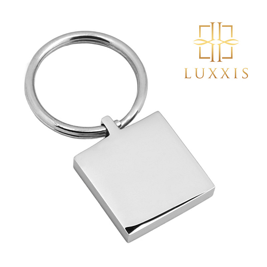 Square Szuper fényes Luxxis - acél kulcstartó