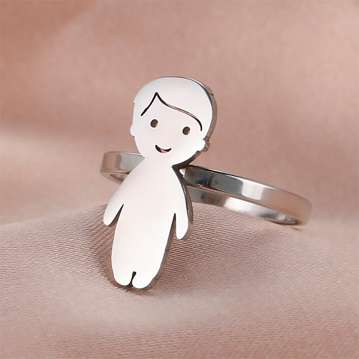 Sebészeti acélból készült gyűrű Baby boy