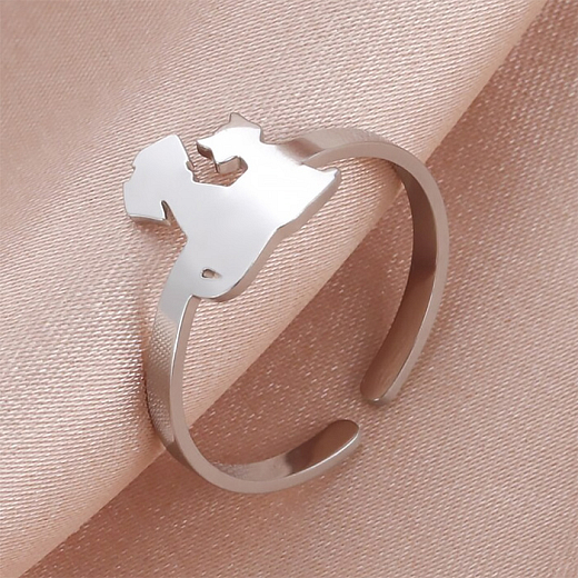 Sebészeti acélból készült gyűrű Kutya és macska