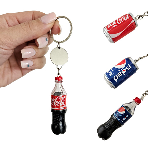 Pepsi Coca Cola - kulcstartó